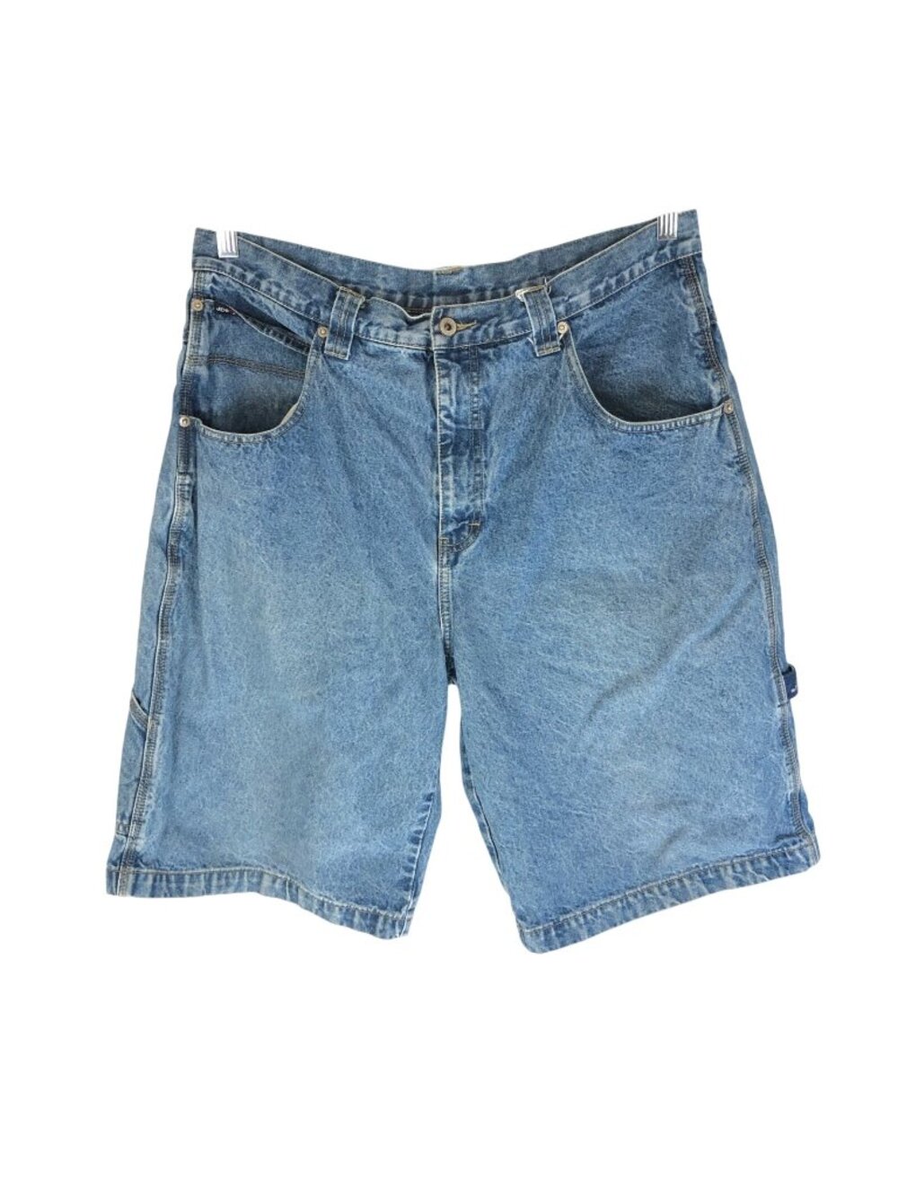 Jordache JDE Mens Cargo Shorts Vintage Denim Medium Wash Size 36